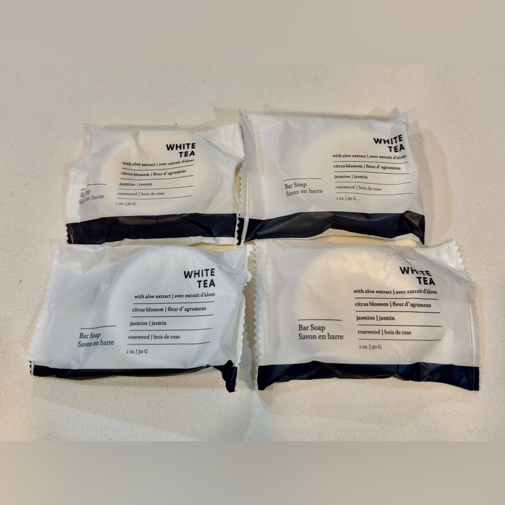 4 Pieces Set_White Tea Bar Soap_With Aloe Extract/Citrus /Jasmine_NWT